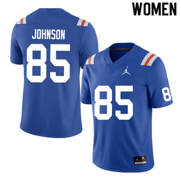 Women #85 Kevin Johnson Florida Gators College Football Jersey Throwback